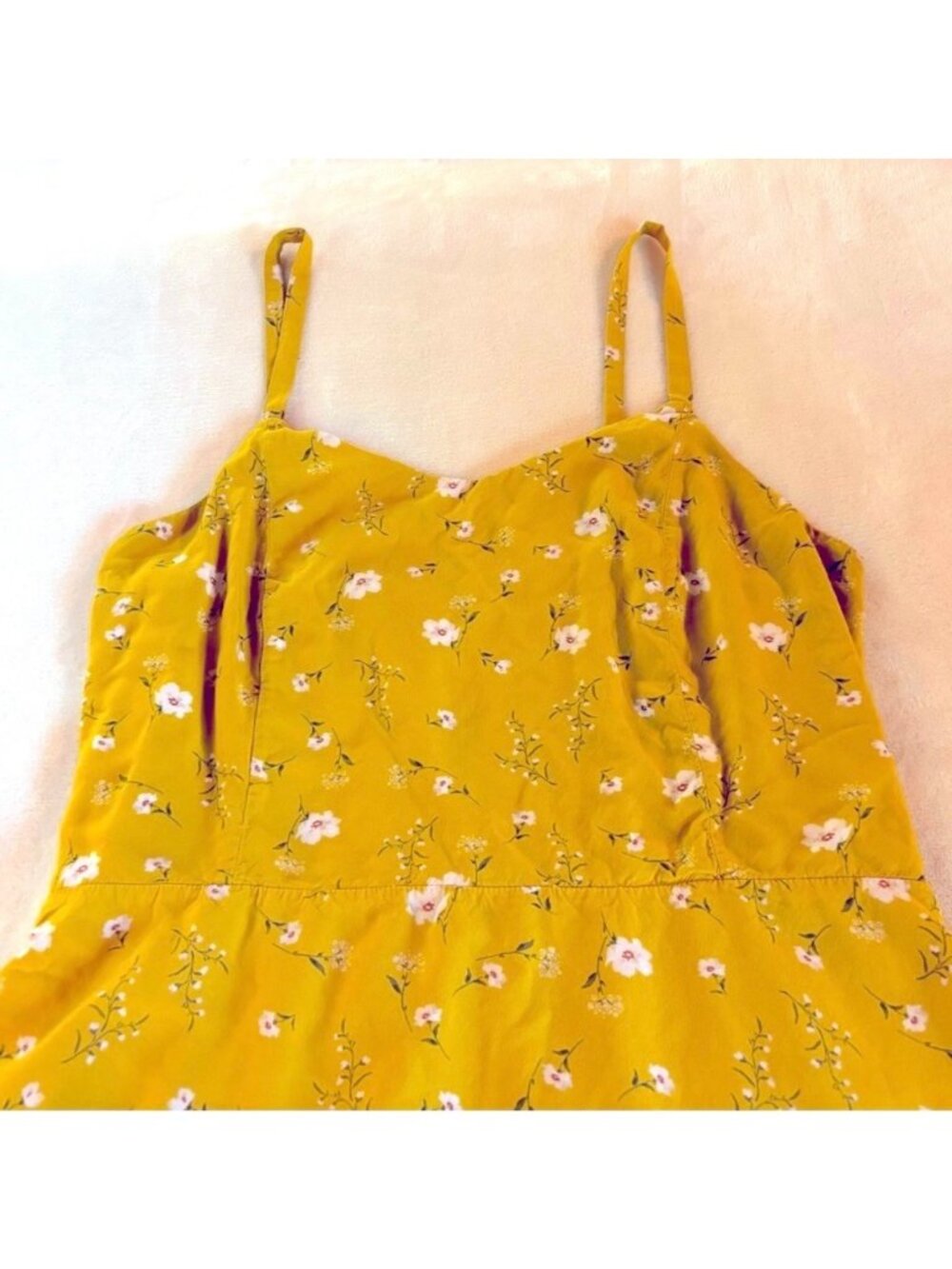 Yellow Floral Ruffled Mini Sun Dress - Picture 3 of 6